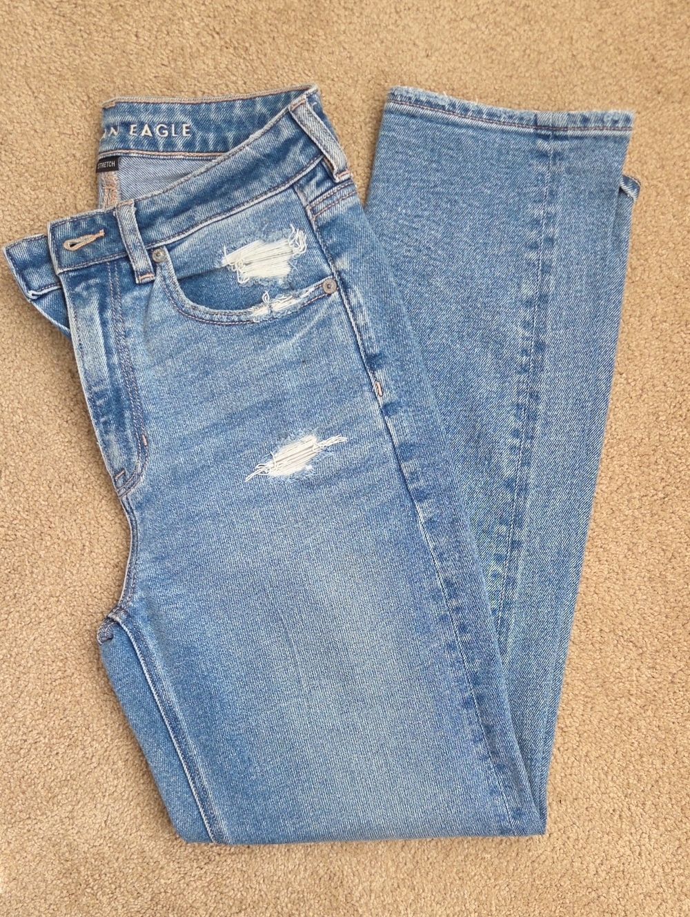 American Eagle mom straight jeans, size 2